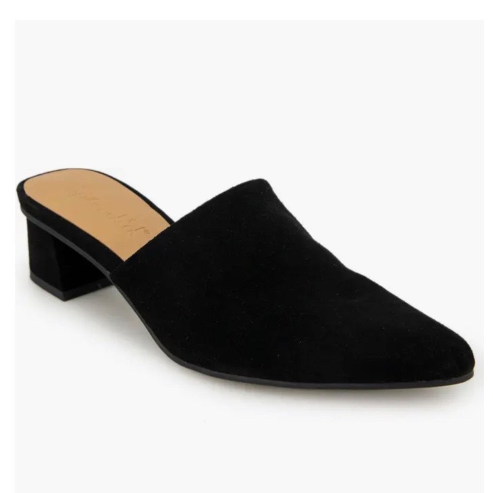 Splendid Lorelei Mule black suede Womens size 7.5